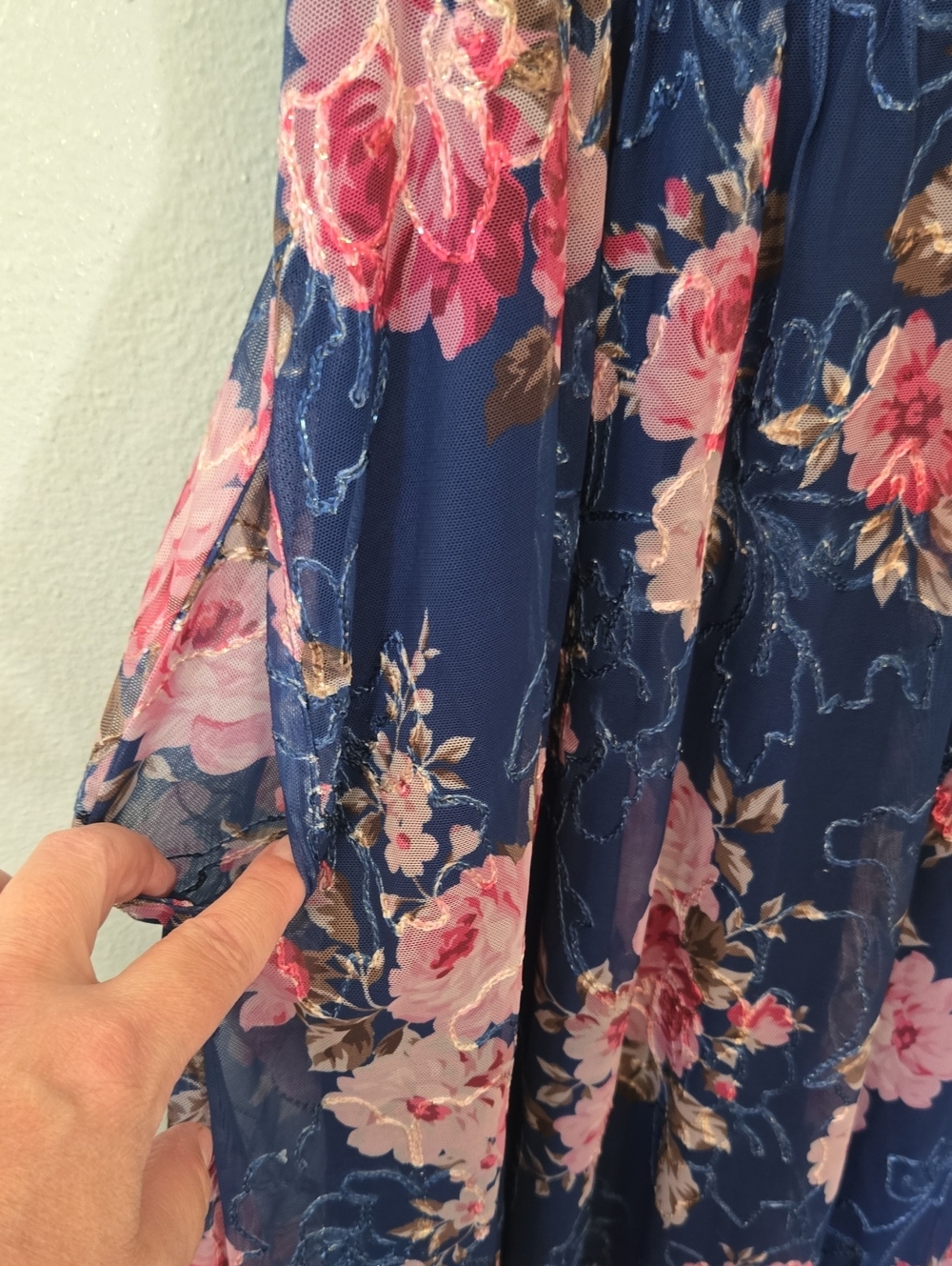 Baltic Born | Ardley Navy Floral Midi Dress Size Small - Picture 8 of 9
